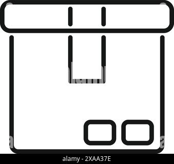 Einfacher Vektor, der eine Pappschachtel darstellt, ideal für die Darstellung von Verpackung, Versand oder Bewegung Stock Vektor