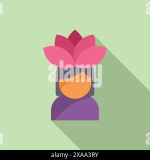 Frau übt Achtsamkeit und erreicht inneren Frieden Stock Vektor