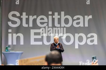 Stuttgart, 3. Juni 2024: Die Spitzenkandidatin der FDP Marie-Agnes Strack-Zimmermann während ihres Wahlkampfes am Stockfoto