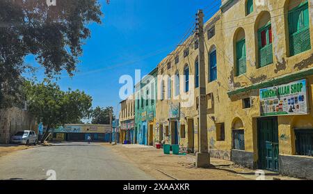 Kolonialarchitektur in Berbera, Somaliland, Somalia, Afrika Stockfoto