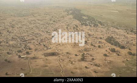 Luftlinie von Wau, Western Bahr el Ghazal, Südsudan, Afrika Stockfoto