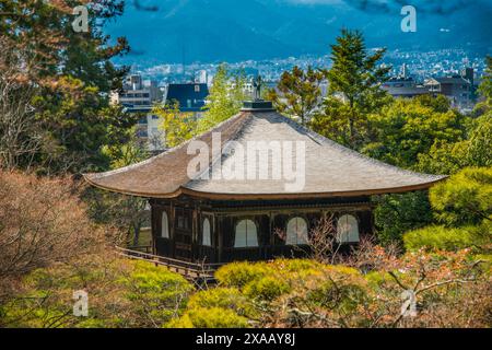 Ginkaku-JI Zen Tempel, UNESCO-Weltkulturerbe, Kyoto, Honshu, Japan, Asien Stockfoto