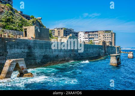 Hashima Island (Gunkanjima) (Kriegsschiffinsel), Nagasaki, Kyushu, Japan, Asien Stockfoto