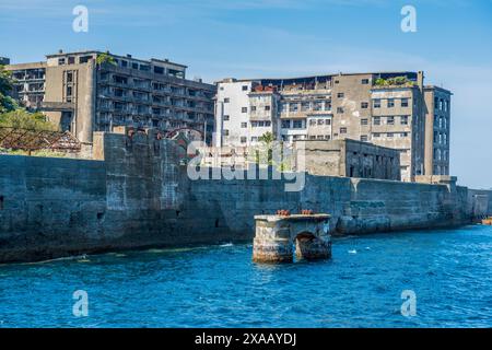 Hashima Island (Gunkanjima) (Kriegsschiffinsel), Nagasaki, Kyushu, Japan, Asien Stockfoto