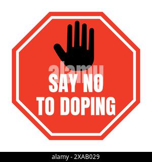 Nein zum Symbol für das Doping sagen Stockfoto