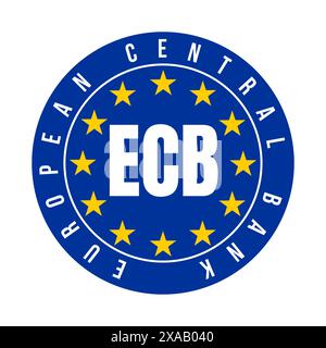 Symbol der Europäischen Zentralbank der EZB Stockfoto