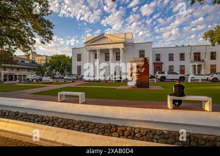 Blick auf das Rathaus Stellenbosch, Stellenbosch Central, Stellenbosch, Westkap, Südafrika, Afrika Stockfoto