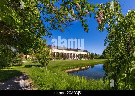 Orangerie im Botanischen Garten Uppsala. Triangeln, Uppsala, Schweden Stockfoto