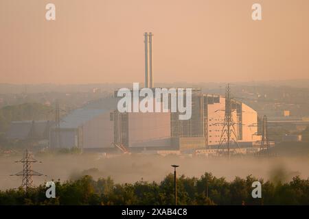 Bau der neuen Enfinium Energy from Waste Facility in Skelton Grange in Leeds, West Yorkshire, UK Stockfoto