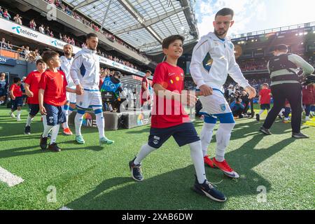 Oslo, Norwegen 05. Juni 2024 Kosovo-Mannschaft während des internationalen Fußball-Freundschaftsspiels zwischen Norwegen und Kosovo im Ullevaal Stadion in Oslo, Norwegen Stockfoto