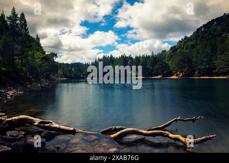 Der Green Lochan im Cairngorms National Park. Stockfoto