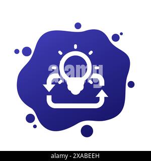 Symbol für Patentverlängerung für Web Stock Vektor