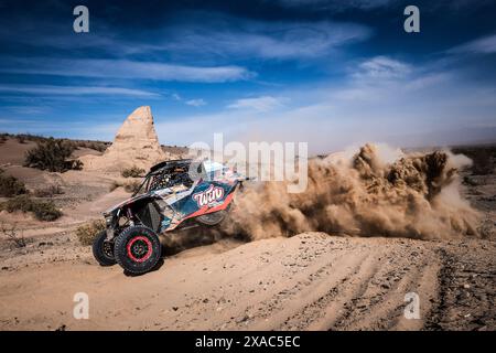 San Juan, Argentinien. Juni 2024. 302 CAVIGLIASSO Nicolas (ARG), PERTEGARINI Valentina (ARG), Taurus B.V., Taurus T3 Max, FIA W2RC, Challenger, Action während der dritten Phase der Desafio Ruta 2024 40, am 5. Juni 2024 in San Juan, Argentinien - Foto EdoBauer Photography/DPPI Credit: DPPI Media/Alamy Live News Stockfoto