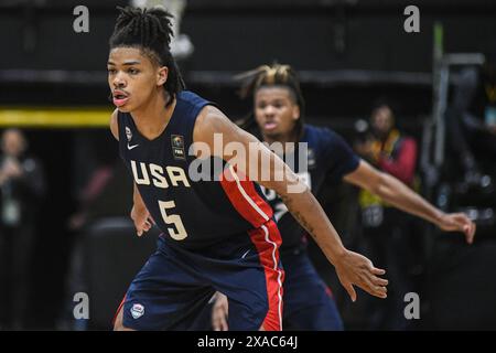 Darius Acuff Jr. (USA). FIBA Basketball Americup U18 - Buenos Aires 2024 Stockfoto