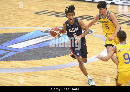 Darius Acuff Jr. (USA). FIBA Basketball Americup U18 - Buenos Aires 2024 Stockfoto