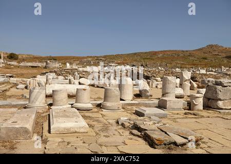 delos archäologische Stätte griechenland Stockfoto