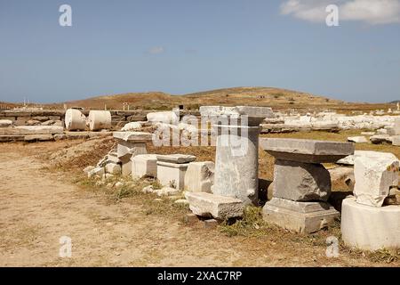 delos archäologische Stätte griechenland Stockfoto