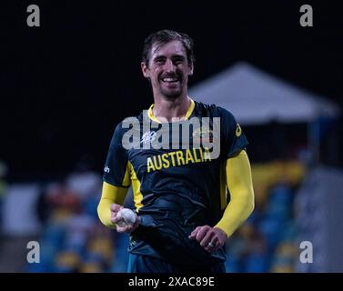 Bridgetown, Barbados. Juni 2024. ICC T20 World Cup 2024 – Australien gegen Oman im Kensington Oval, Bridgetown, Barbados, gegen den Oman. Quelle: Ian Jacobs/Alamy Live News Stockfoto