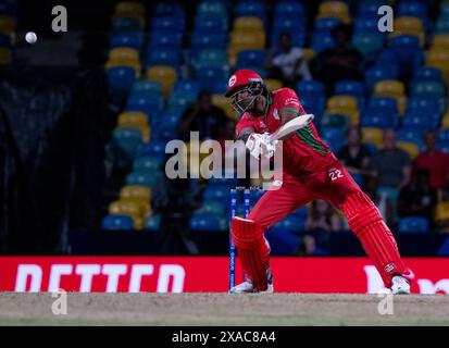 Bridgetown, Barbados. Juni 2024. ICC T20 World Cup 2024 - Australien gegen Oman Single für Oman's Kaleemullah, als Australien im Kensington Oval, Bridgetown, Barbados gegen Oman antritt. Quelle: Ian Jacobs/Alamy Live News Stockfoto