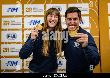 San Juan, Argentinien. Juni 2024. 302 CAVIGLIASSO Nicolas (ARG), PERTEGARINI Valentina (ARG), Taurus B.V., Taurus T3 Max, FIA W2RC, Challenger, Porträt während der dritten Stufe der Desafio Ruta 2024 40, am 5. Juni 2024 in San Juan, Argentinien - Foto EdoBauer Photography/DPPI Credit: DPPI Media/Alamy Live News Stockfoto