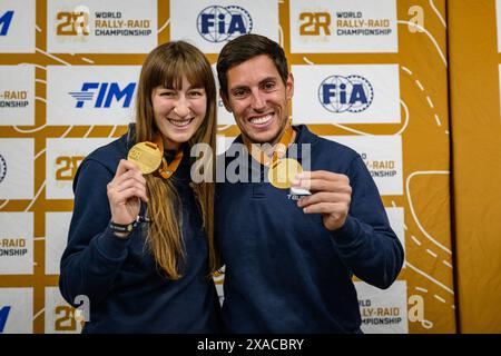 San Juan, Argentinien. Juni 2024. 302 CAVIGLIASSO Nicolas (ARG), PERTEGARINI Valentina (ARG), Taurus B.V., Taurus T3 Max, FIA W2RC, Challenger, Porträt während der dritten Stufe der Desafio Ruta 2024 40, am 5. Juni 2024 in San Juan, Argentinien - Foto EdoBauer Photography/DPPI Credit: DPPI Media/Alamy Live News Stockfoto