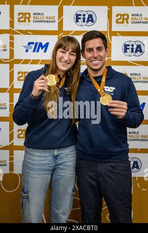 San Juan, Argentinien. Juni 2024. 302 CAVIGLIASSO Nicolas (ARG), PERTEGARINI Valentina (ARG), Taurus B.V., Taurus T3 Max, FIA W2RC, Challenger, Porträt während der dritten Stufe der Desafio Ruta 2024 40, am 5. Juni 2024 in San Juan, Argentinien - Foto EdoBauer Photography/DPPI Credit: DPPI Media/Alamy Live News Stockfoto