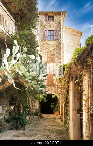 Dorf Cagnes sur mer Stockfoto