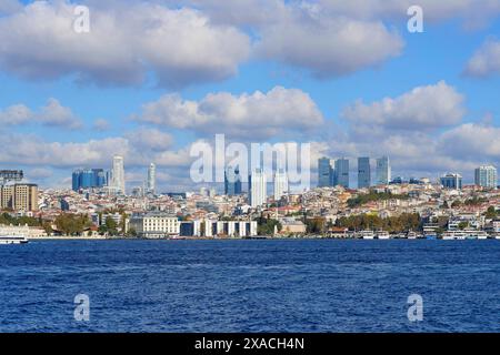 Skyline von Besiktas vom Bosporus aus gesehen, Istanbul, Türkei, Europa Copyright: G&MxTherin-Weise 1131-2100 Stockfoto