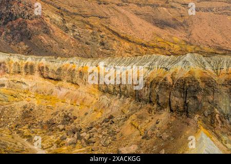 Kraterrand auf dem Berg Naka, einem aktiven Vulkan, Mount Aso, Kyushu, Japan, Asien Copyright: MichaelxRunkel 1184-11715 Stockfoto