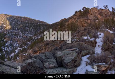 Die Klippen des Waldron Canyon, südwestlich des Hermit Canyon im Winter, Grand Canyon, Arizona, Vereinigte Staaten von Amerika, Nordamerika Copyright: StevenxL Stockfoto