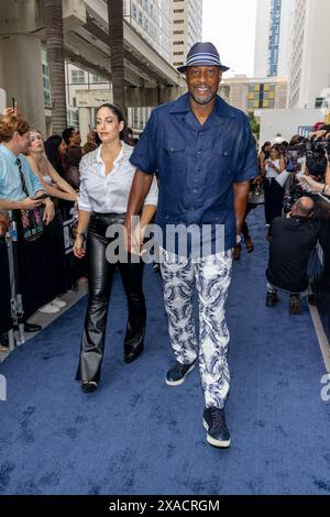 MIAMI, FLORIDA - 5. JUNI: Mariona Bosca und Alonzo Mourning nehmen am 5. Juni 2024 an der Miami Screening von Bad Boys: Ride or die Teil. (Foto: Alberto E. Tamargo/SIPA USA) Stockfoto