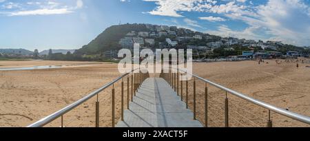 Blick auf Central Beach in Plettenberg Bay, Plettenberg, Garden Route, Western Cape Province, Südafrika, Afrika Copyright: FrankxFell 844-33471 Stockfoto