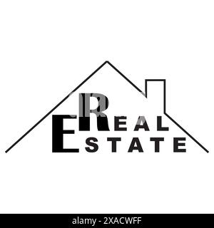 Business-Logo. Real Estate Simple Logo Home Design. Hausfirma. Stock Vektor