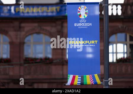 Anlässlich der Fußball-Europameisterschaft 2024 der Männer (offiziell UEFA EURO 2024), die vom 14. Bis 14. Juni in Deutschland stattfindet Stockfoto
