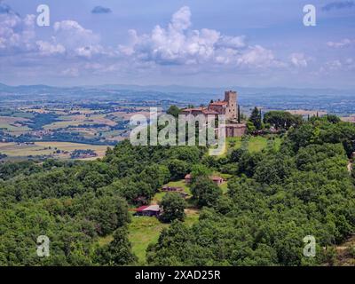 Castello di Civitella dei Conti, Marsciano, Umbrien, Italien, Südeuropa Stockfoto