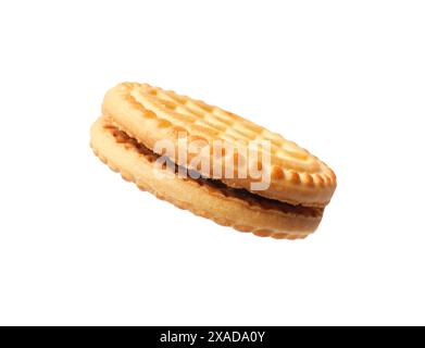 Ein leckerer Sandwich-Keks, isoliert auf weiß Stockfoto