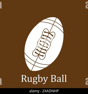 Rugby Ball Icon Vektor Illustration Design Vorlage Stock Vektor