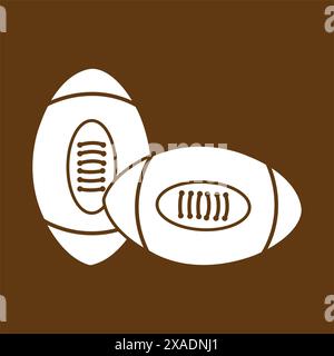 Rugby Ball Icon Vektor Illustration Design Vorlage Stock Vektor