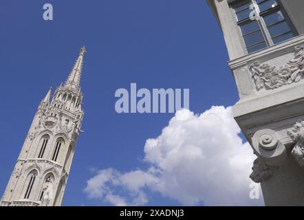 Mátyás-templom, Kirche der Himmelfahrt von Buda, Matthiaskirche, Burgviertel, Budapest, Ungarn Stockfoto