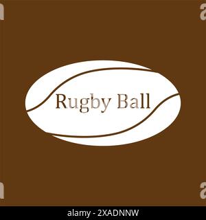 Rugby Ball Icon Vektor Illustration Design Vorlage Stock Vektor