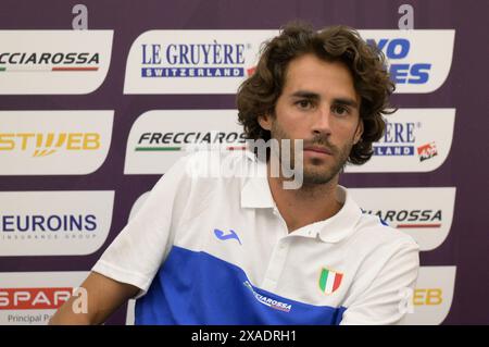 Roma, Italien. Juni 2024. Gianmarco Tamberi während der Pressekonferenz zur Präsentation der 26. Auflage der Leichtathletik-Europameisterschaft 2024 in Rom, Italien - Donnerstag, 6. Juni 2024 - Sport, Leichtathletik (Foto: Fabrizio Corradetti/LaPresse) Credit: LaPresse/Alamy Live News Stockfoto