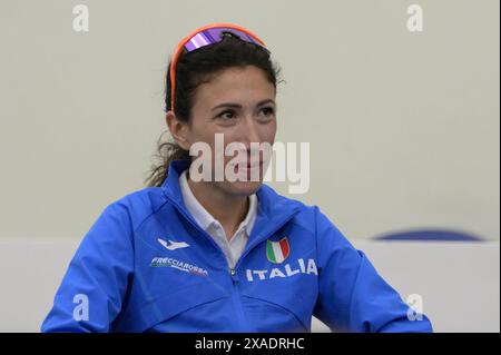 Roma, Italien. Juni 2024. Antonella Palmisano während der Pressekonferenz zur Präsentation der 26. Auflage der Leichtathletik-Europameisterschaft 2024 in Rom, Italien - Donnerstag, 6. Juni 2024 - Sport, Leichtathletik (Foto: Fabrizio Corradetti/LaPresse) Credit: LaPresse/Alamy Live News Stockfoto