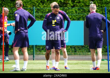 Der Engländer Trent Alexander-Arnold während eines Trainings bei der Tottenham Hotspur Training Session in London. Bilddatum: Donnerstag, 6. Juni 2024. Stockfoto