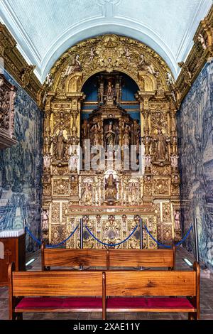 Das Innere der Eremitage unserer Lieben Frau von der Empfängnis, Loule, Bezirk Faro, Algarve in Portugal Stockfoto