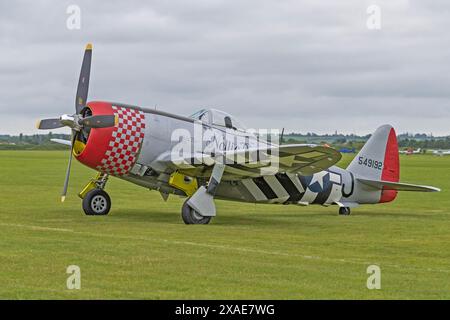 Republik P-47D Thunderbolt Nellie B D-Day 80 Wochenende Duxford Vereinigtes Königreich 1. Juni 2024 Stockfoto