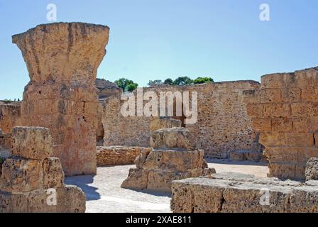 Ruinen des antiken Karthago, Gouvernement Tunis, Tunesien Stockfoto