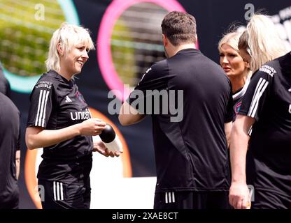 Maisie Adam während eines Trainings in Champneys Tring vor dem Fußball Aid für UNICEF 2024 Spiel am Sonntag. Bilddatum: Donnerstag, 6. Juni 2024. Stockfoto