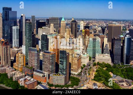 Luftaufnahme des Financial District, Manhattan, New York, USA. Stockfoto