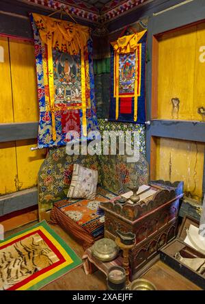 Ogyen Choling Palast und Museum, Bumthang, Ogyen Choling, Bhutan Stockfoto