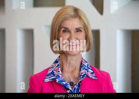 Brigitte MOHN, Mitglied des Vorstands der Bertelsmann-Stiftung, Einsamkeitskonferenz DU uns eins in der Duesseldorfer Staatskanzlei, 06.06.2024, *** Brigitte MOHN, Mitglied des Vorstands der Bertelsmann Stiftung, DU uns eins Einsamkeitskonferenz im Landeskanzleramt Düsseldorf, 06 06 2024, Stockfoto